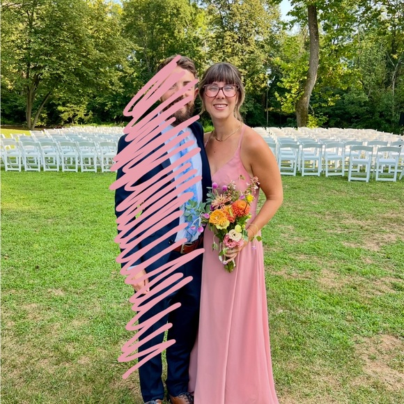 Azazie Davis bridesmaid dress in dusty pink - Picture 3 of 6